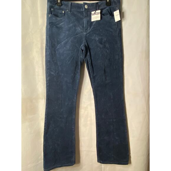 Women's GAP 1969 Perfect Boot Corduroy Pants Jeans Size 29 S Navy Blue NWT - Picture 5 of 11